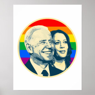 Affiche Biden Harris Fierté Arc-en-ciel