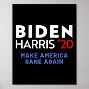 Affiche Biden Kamala Harris Parti libéral-démocrate 2020
