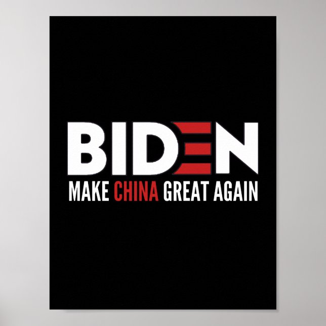 Affiche biden Make China Great Again (Devant)