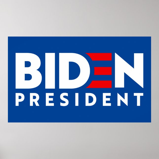 Affiche Biden pour le président White & Red Text Slogan, Z (Devant)
