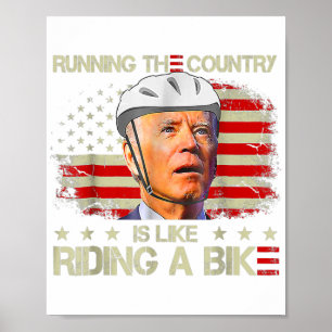 Affiche Biden Vélo Courir Le Pays Est Comme Rid