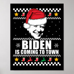 Affiche Biden Vient À La Ville Mem Douleur De Noël