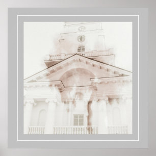 Affiche BiélorussiБ е л а р у с Minsk Architecture Sket