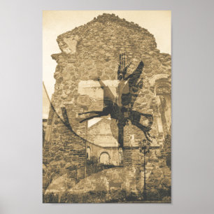 Affiche Biélorussie Б л а р у с architecture de Grodno Beg