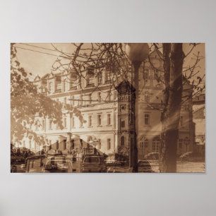 Affiche Biélorussie Б л а р у с Grodno Architecture Collag