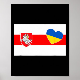 Affiche Biélorussie debout avec l'Ukraine Les Biélorusses
