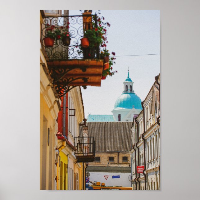 Affiche Biélorussie Grodno Cityscape (Devant)