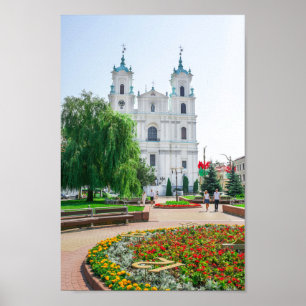 Affiche Biélorussie Grodno Cityscape