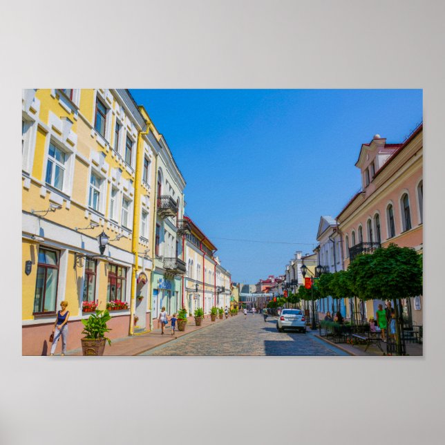 Affiche Biélorussie Grodno Cityscape (Devant)