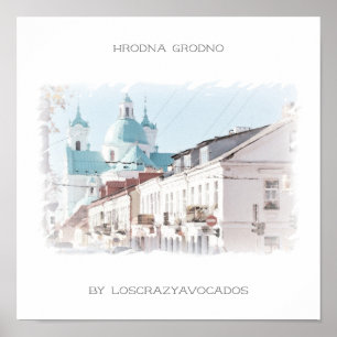 Affiche Biélorussie Hrodna Grodno Architecture Nature Affi
