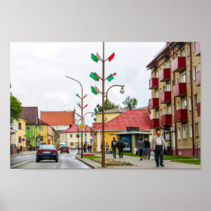 Affiche Biélorussie Slonim Ville Vue ville Architecture