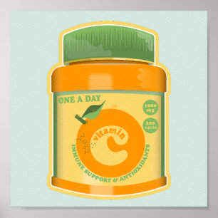 Affiche Bien-être vitamine C