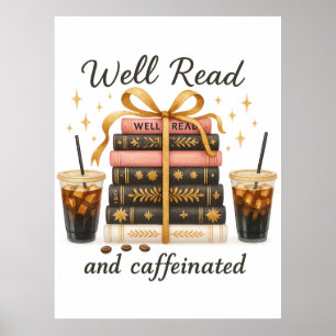 Affiche Bien lire et caféiné livre Lover livre livreTok ca