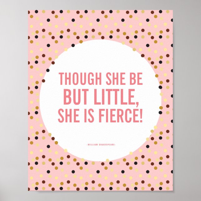 Affiche Bien qu'elle soit petite, elle est Fierce Pink Gol (Devant)