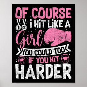 Affiche Bien sûr, je frappe comme une fille de kickboxing