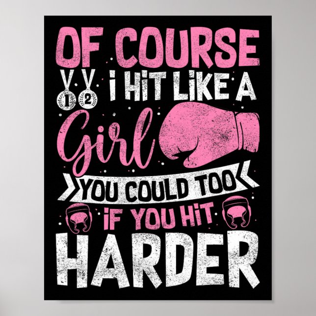 Affiche Bien sûr, je frappe comme une fille de kickboxing  (Devant)