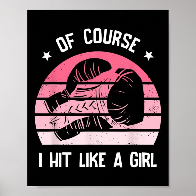 Affiche Bien sûr, je frappe comme une fille Kickboxing Kic (Devant)