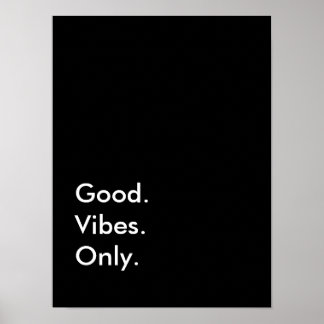 Affiche Bien. Vibes. Seulement. (Couleurs et texte personn