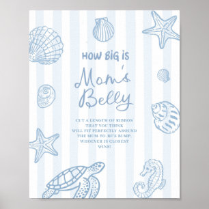 Affiche Bientôt de nouveau à la mer Baby Shower Quelle est