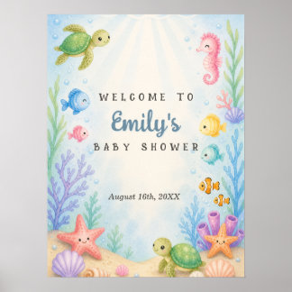 Affiche Bientôt de retour parmi nous Baby Shower Bienvenue