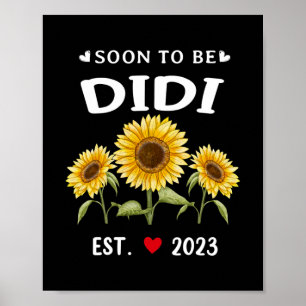 Affiche Bientôt Didi 2023 Fête des mères de tournesol