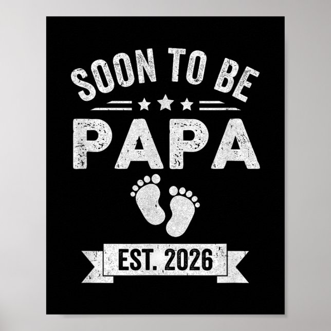 Affiche Bientôt Être Papa 2026 Fête des pères Première Foi (Devant)