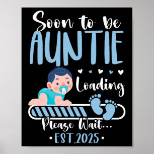 Affiche Bientôt Être Tante 2025 Chargement Cute Ba