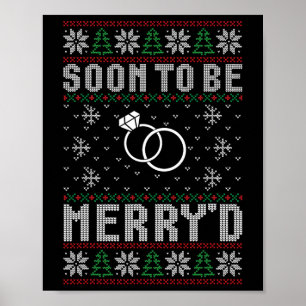 Affiche Bientôt Marié Joyeux Marié de Noël Groom C