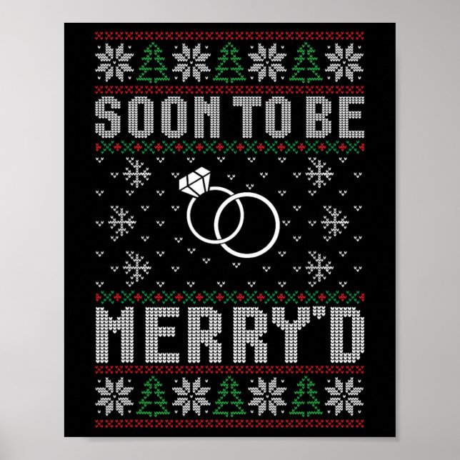 Affiche Bientôt Marié Joyeux Marié de Noël Groom C (Devant)