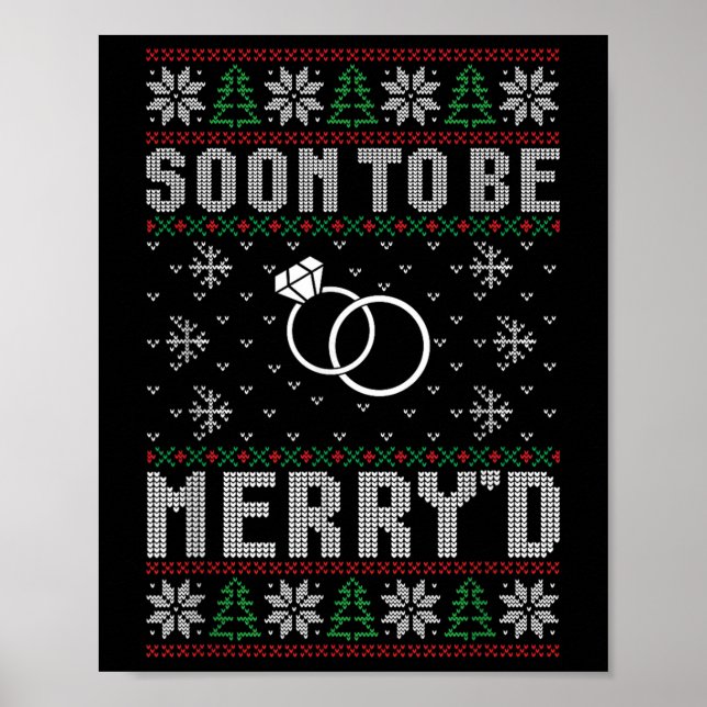 Affiche Bientôt Marié Merryd Christmas Bride Groom Co (Devant)