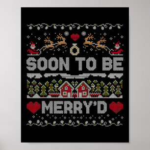 Affiche Bientôt mariés, couple fiancé drôle assorti C