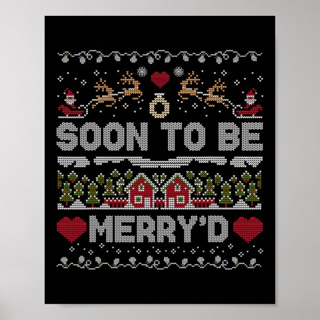 Affiche Bientôt mariés, couple fiancé drôle assorti C (Devant)