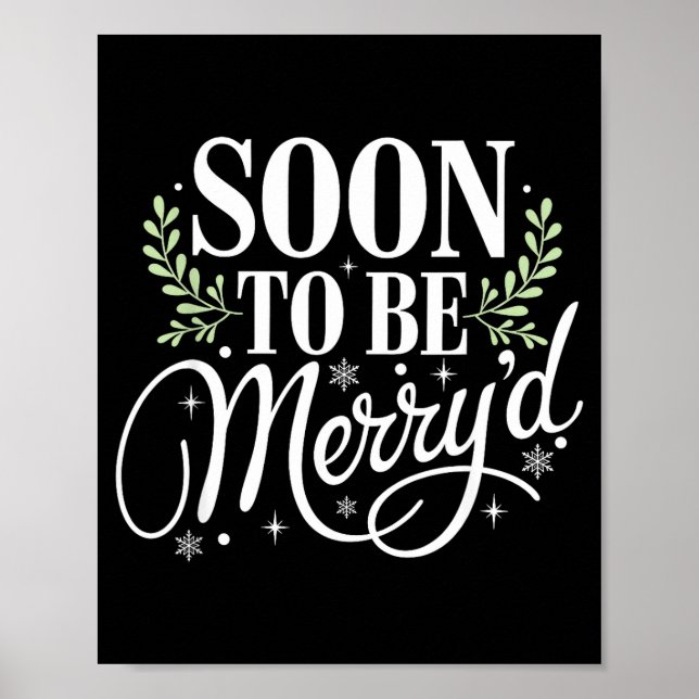 Affiche Bientôt mariés pour Noël Fiancé engagé Santa  (Devant)
