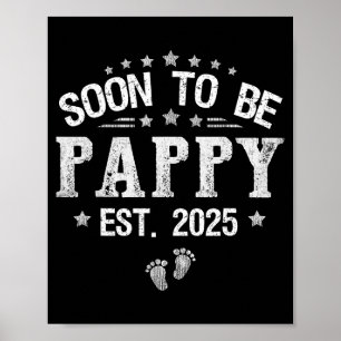 Affiche Bientôt Papa Établi 2025 Fête des Pères Promu En