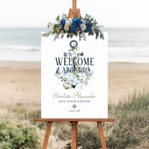 Affiche Bienvenue à bord Signe de bienvenue pour une fête