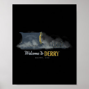 Affiche Bienvenue À Derry Maine Usa Pennywises Caravan