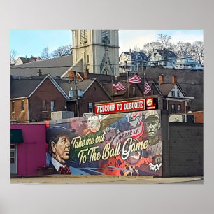 Affiche Bienvenue à Dubuque, Iowa Keepsaké Souvenir