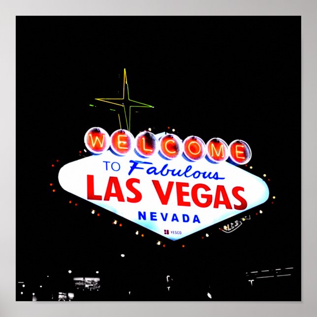 Affiche Bienvenue à Fabuous Las Vegas Nevada Sin City (Devant)