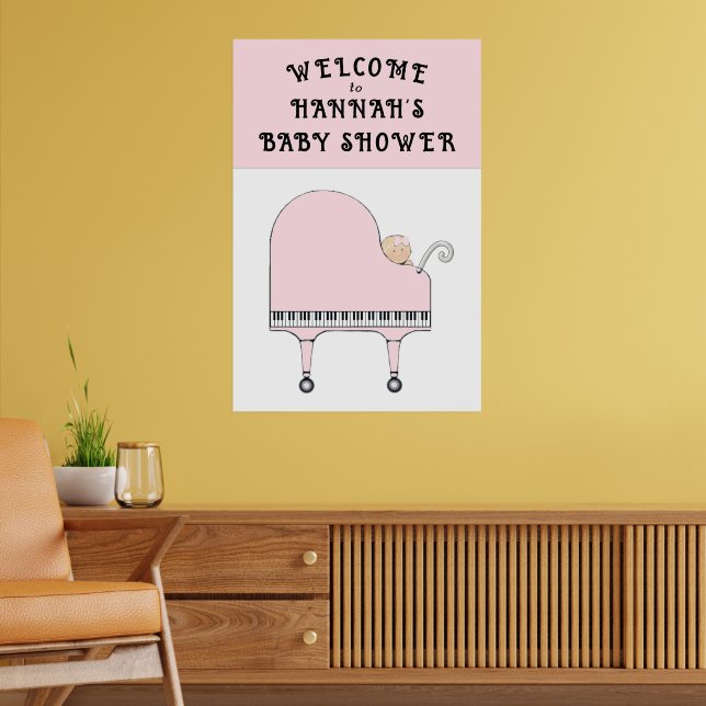 Affiche Bienvenue à la Baby Shower (Salon 2)