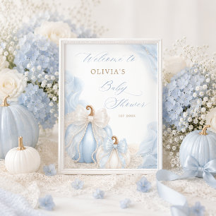 Affiche Bienvenue à la Baby Shower Arc-en-ciel de Citrouil