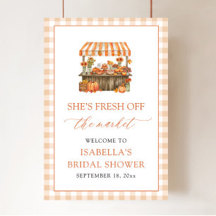 Affiche Bienvenue à la Baby Shower Automnale Fraîche du Ma