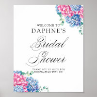 Bienvenue à la Baby Shower aux Hortensias Roses et