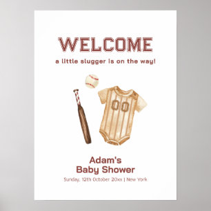 Affiche Bienvenue à la Baby Shower Batteur Boho Neutre de