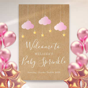 Affiche Bienvenue à la Baby Shower Bohème Fille Twinkle Sp