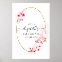 Bienvenue à la Baby Shower Cerisiers en Fleurs