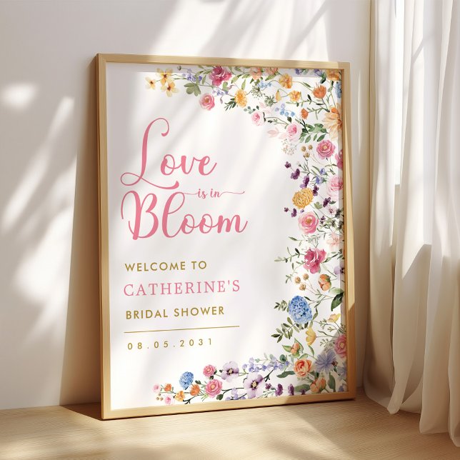 Affiche Bienvenue à la Baby Shower de Fleurs Sauvages Colo (Créateur téléchargé)