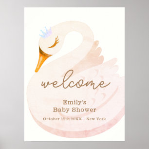 Affiche Bienvenue à la Baby Shower de la Princesse Bohème