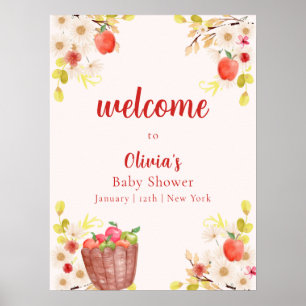 Affiche Bienvenue à la Baby Shower de la récolte automnale