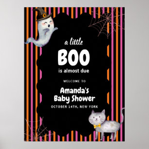 Affiche Bienvenue à la Baby Shower de Little Boo Fantôme C