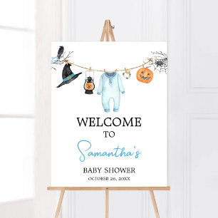Affiche Bienvenue à la Baby Shower de Little Boo Halloween